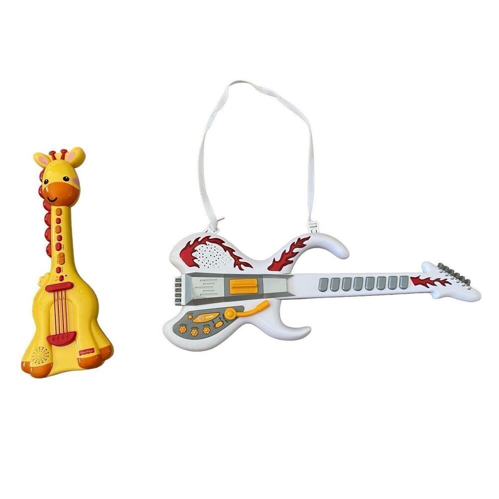 Lot Of 2 Plastic Guitars Fisher Price Kids Toy Boys Girls